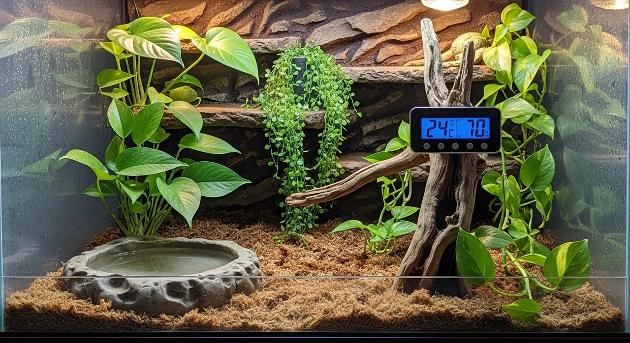 크레스티드게코를 위한 최적의 온도 가이드