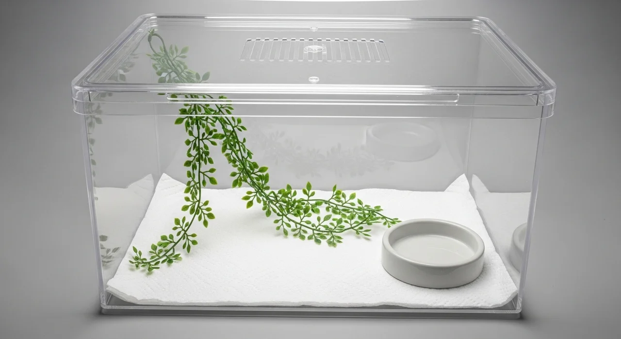 적절한 사육장 세팅: '작은 것이 더 좋다'