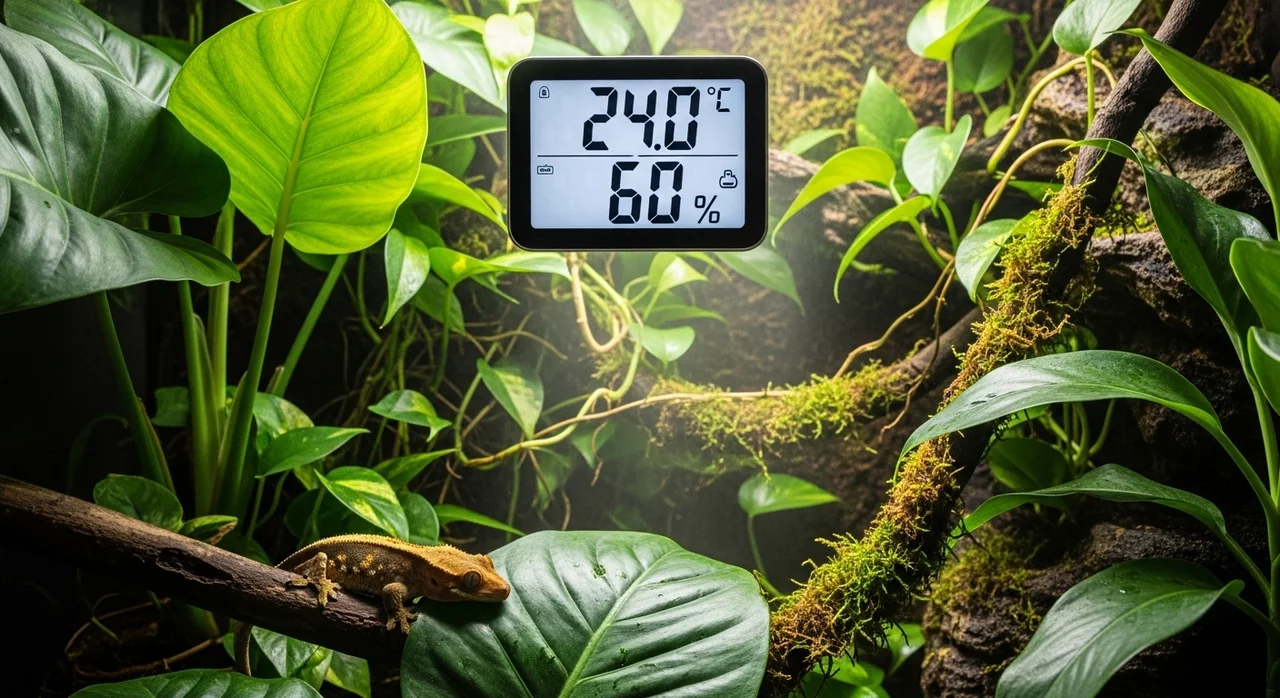 크레스티드게코 권장 사육 온도 및 습도 표