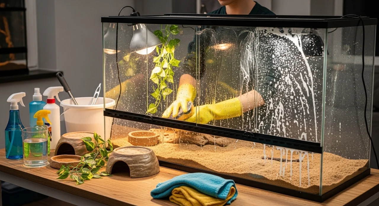 월간 대청소: 전체 소독과 바닥재 교체