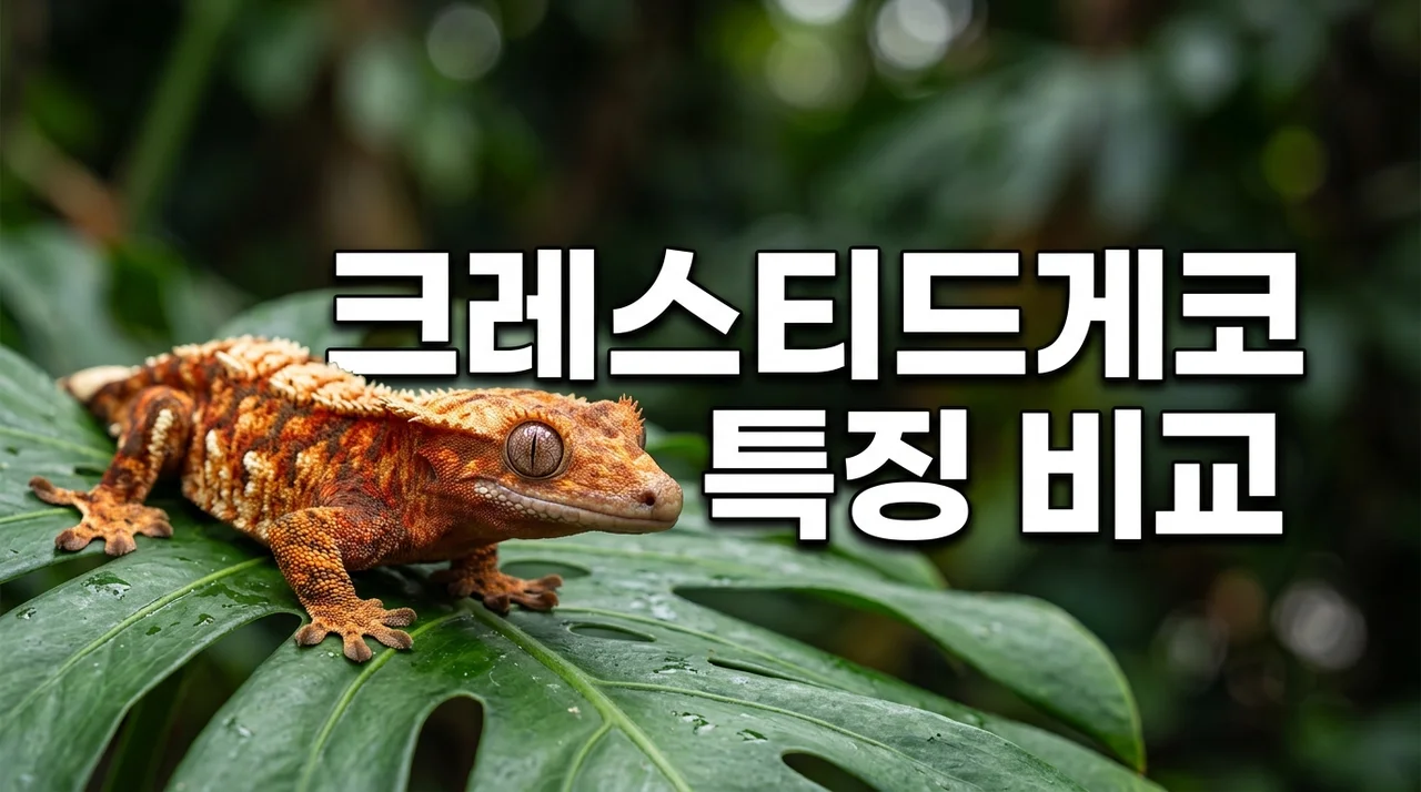 크레스티드게코 개체별 특징 비교 가이드: 모프와 패턴 완벽 정리
