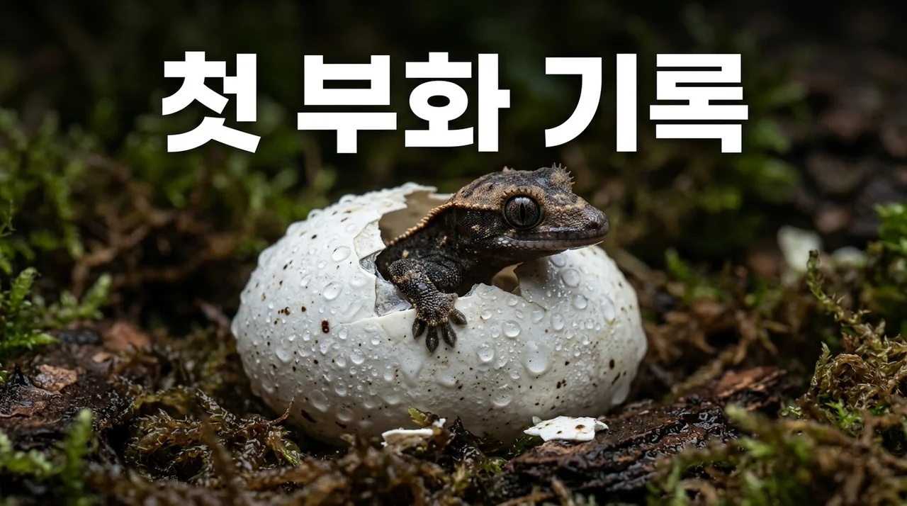 크레스티드게코 베이비 첫 부화 기록: 유정란 판별부터 해칭 후 케어까지