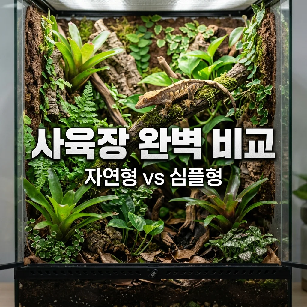 크레스티드 게코 사육장 추천: 자연형 비바리움 vs 심플형 적재형 완벽 비교