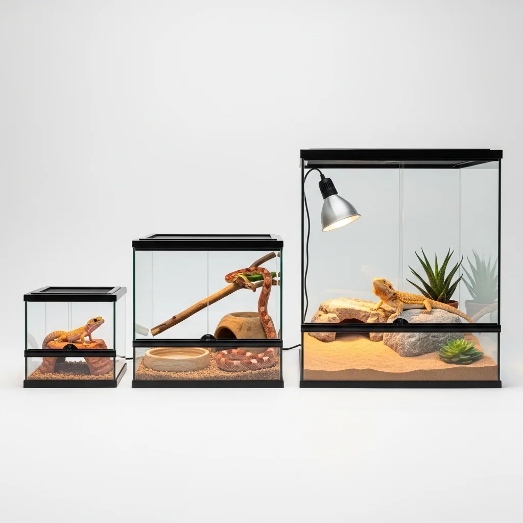 성장 단계별 적정 사육장 크기 가이드