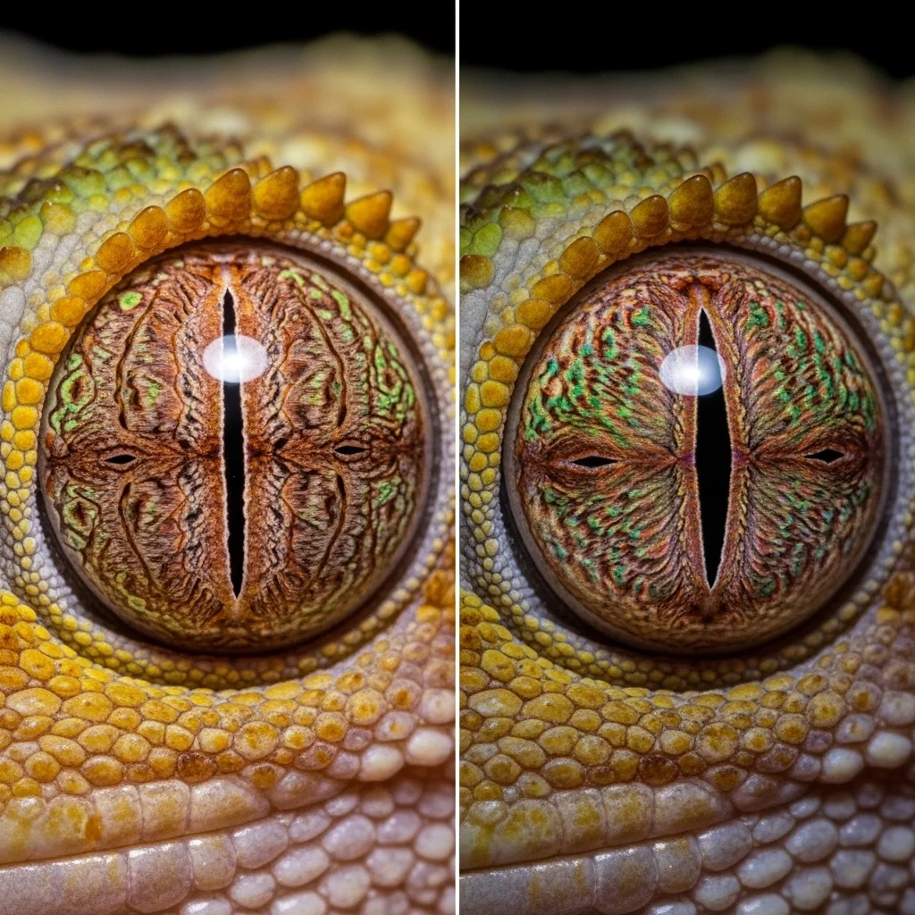 크레스티드게코의 낮과 밤: 활동 패턴 비교