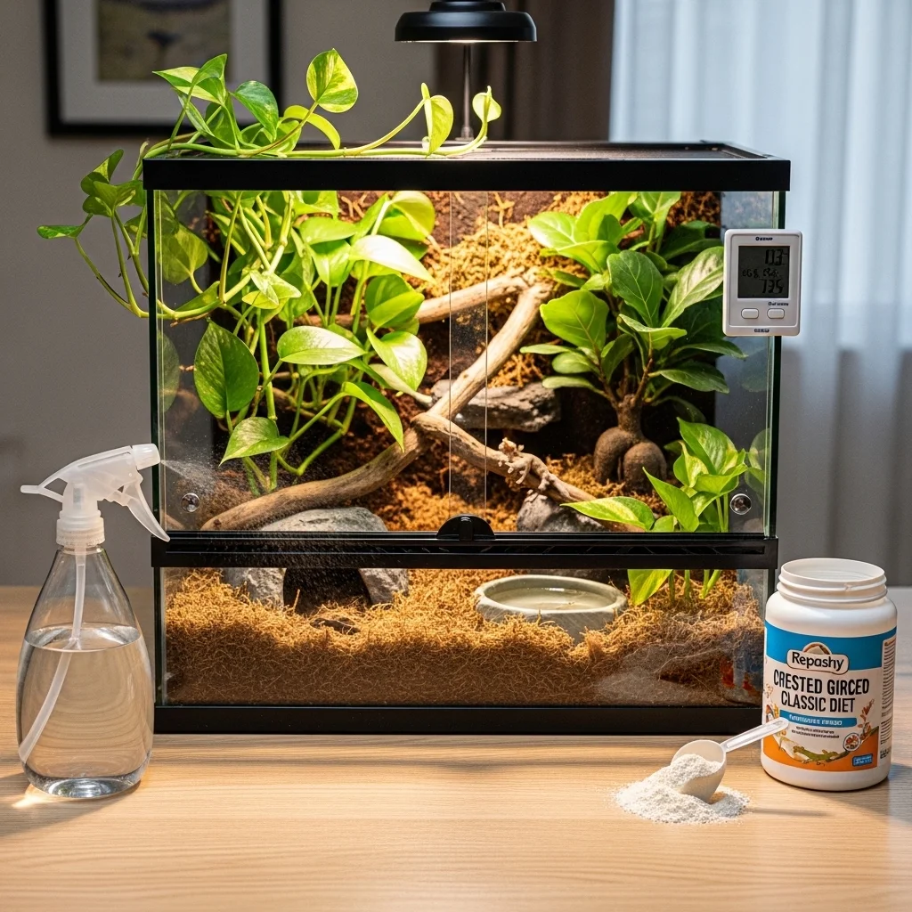 크레스티드게코 사육 환경 한눈에 보기