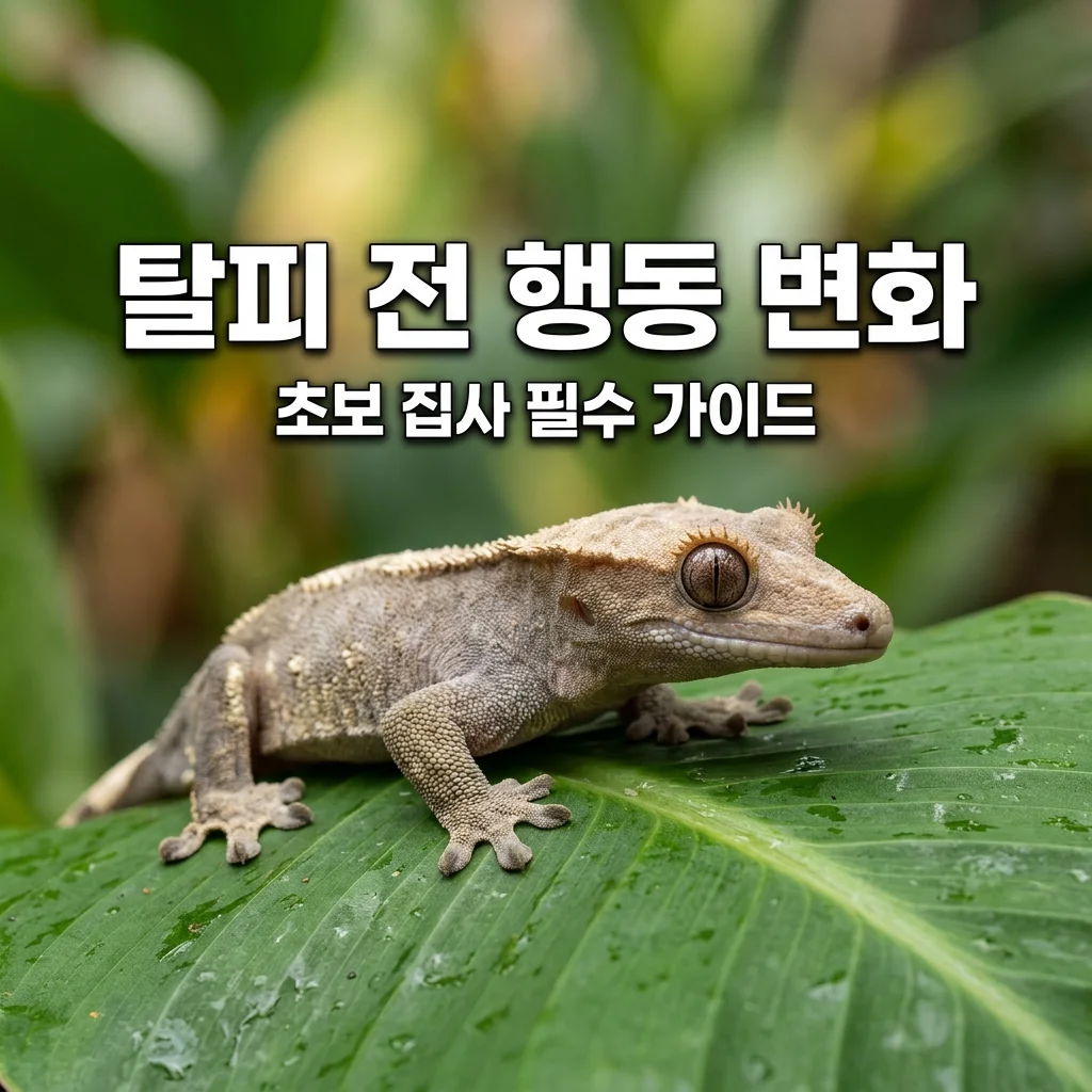크레스티드게코 탈피 전 행동 변화 완벽 정리: 부전 예방과 대처법