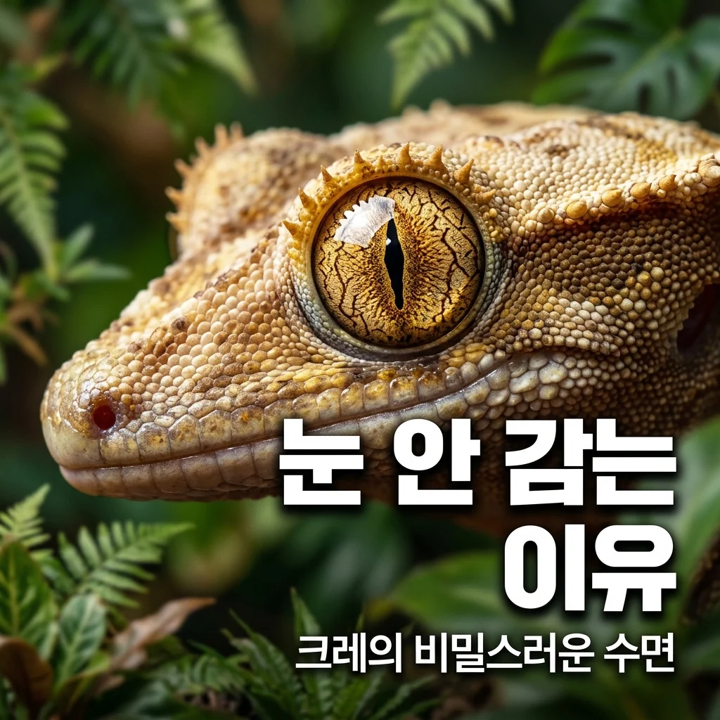 크레스티드게코 눈 감고 있는 이유? 도마뱀 잠잘 때 특징 3가지
