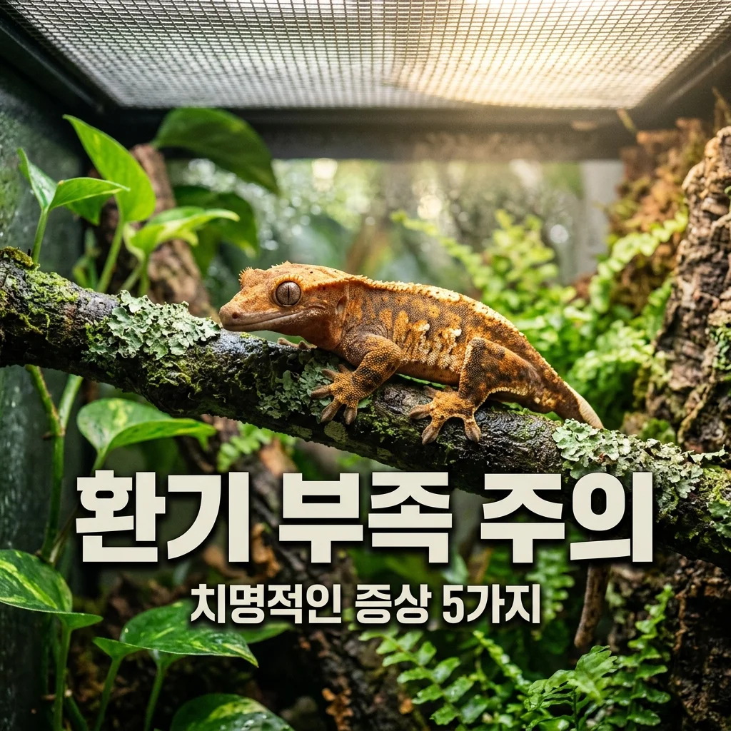 크레스티드게코 환기 부족 증상 5가지와 폐사 방지 가이드