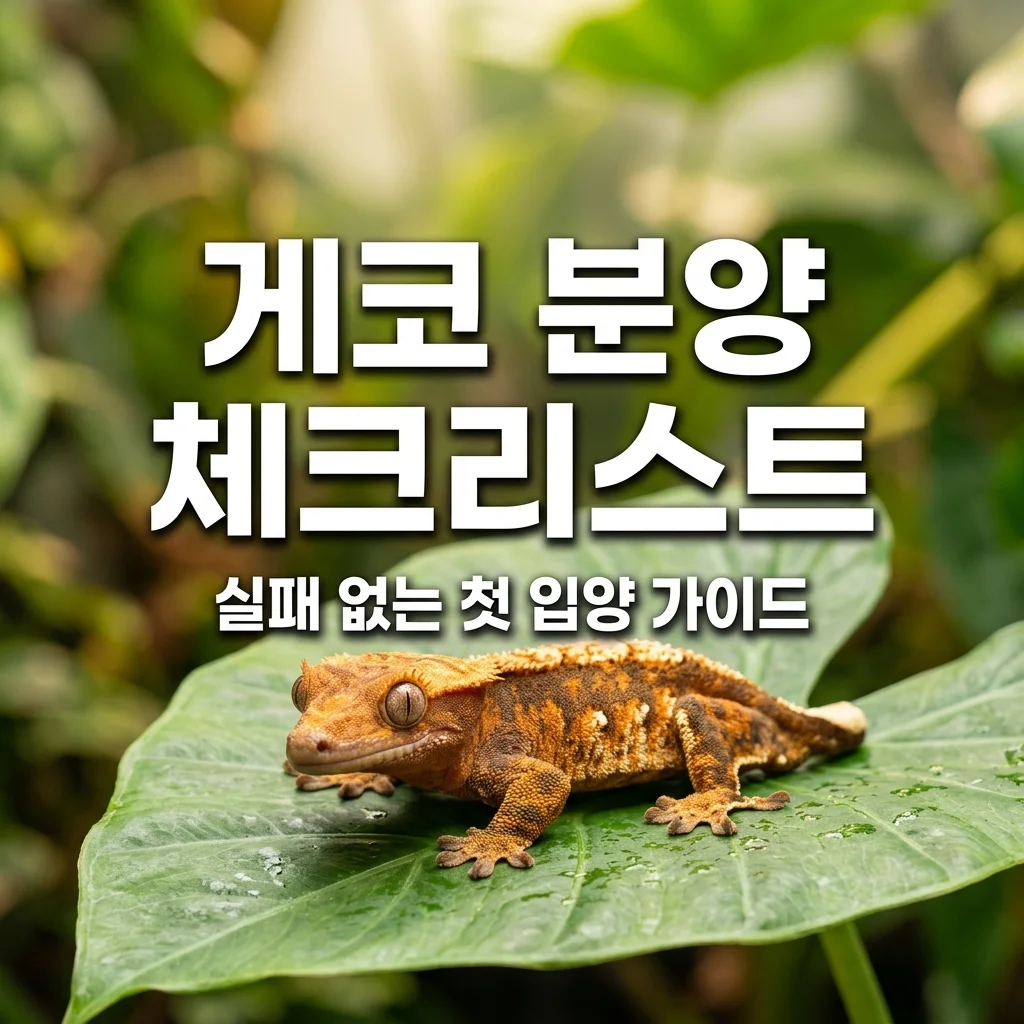 크레스티드게코 분양 체크리스트: 건강한 개체 선별법과 필수 준비물