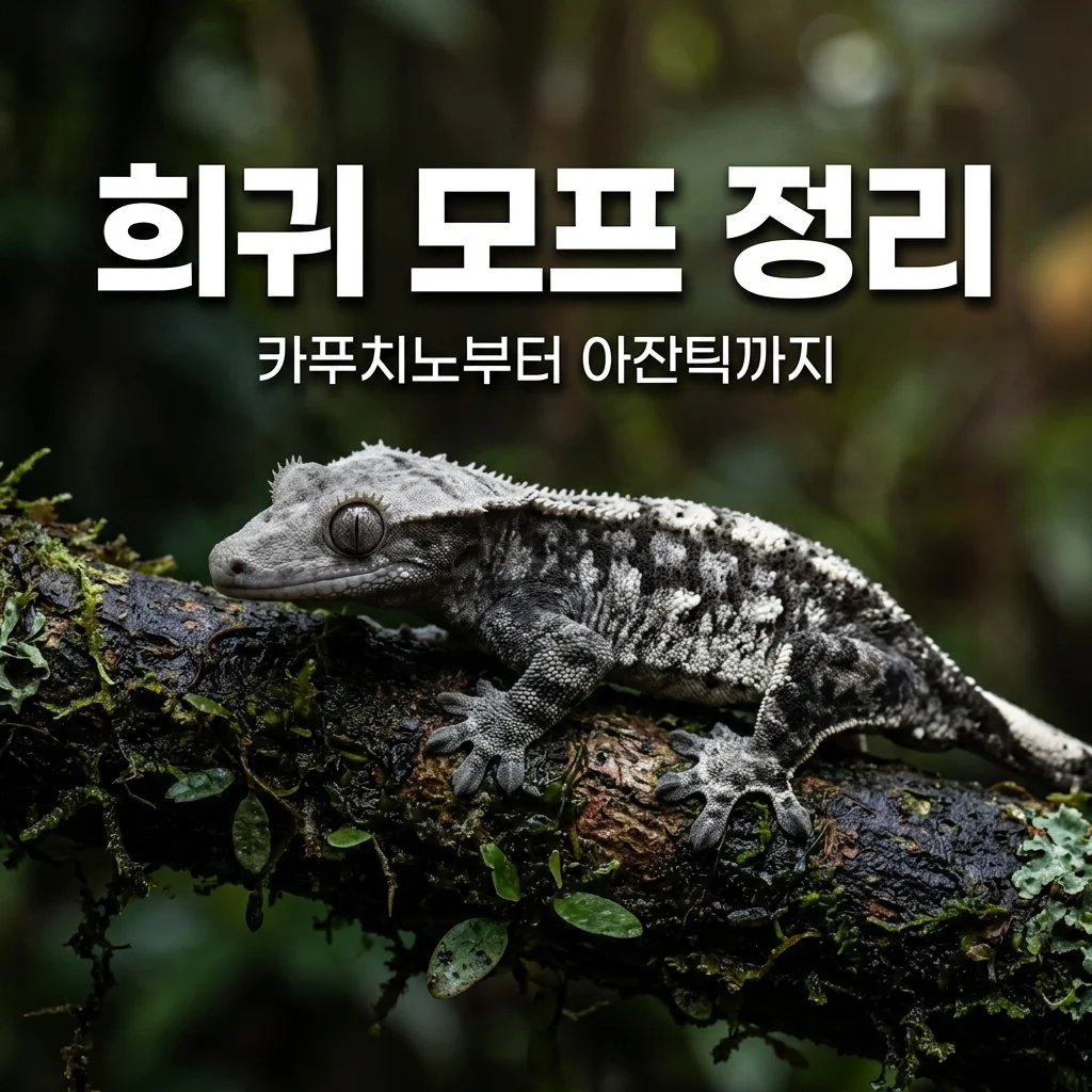 크레스티드게코 희귀 모프 특징 정리! 카푸치노 세이블 아잔틱 비교