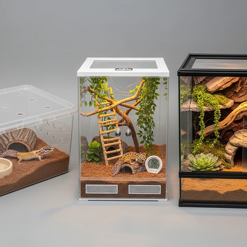 나에게 맞는 사육장 선택하기: 아크릴 vs 유리 vs 채집통