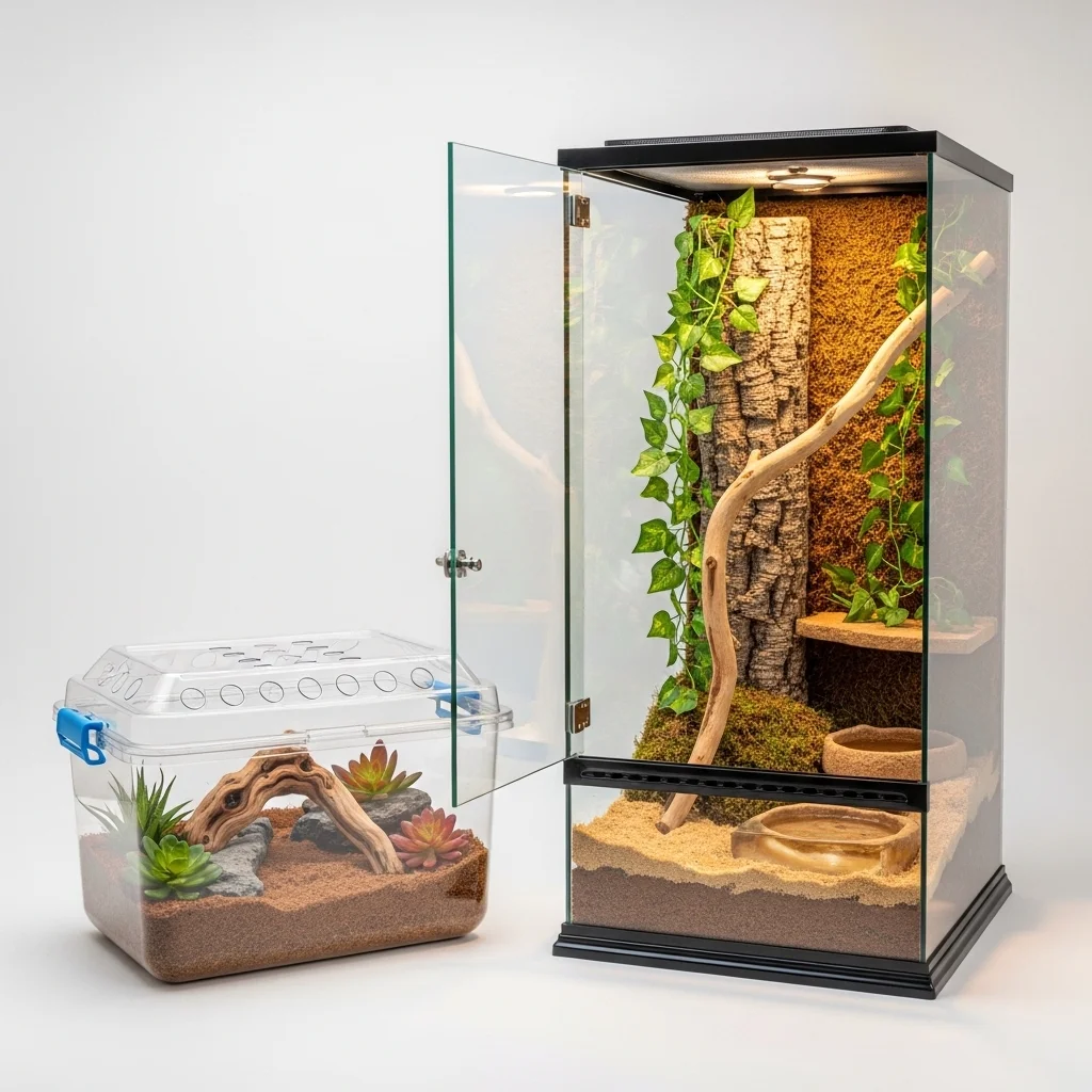 후회 1: 성장 단계를 무시한 너무 큰 사육장 선택