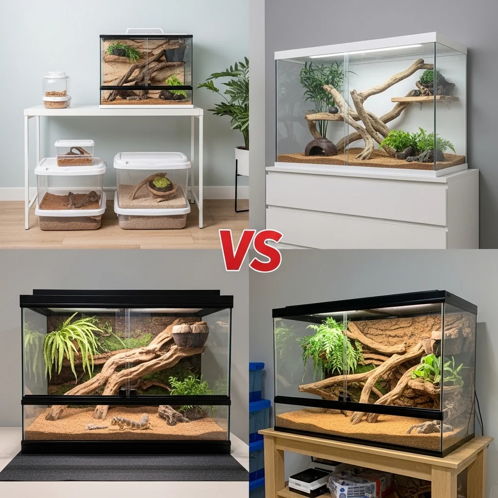 개체 무게별 권장 사육장 규격 한눈에 보기