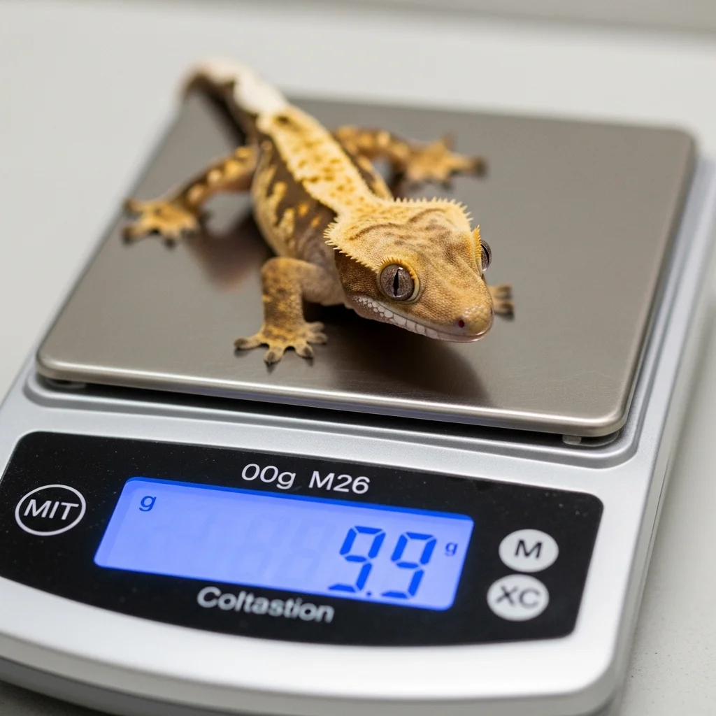 시기별 크레스티드게코 평균 몸무게 가이드