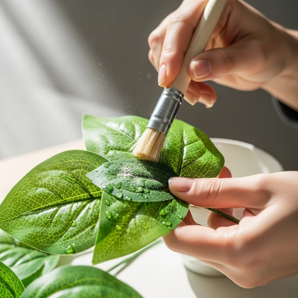 안전한 인공 식물 세척법 4단계