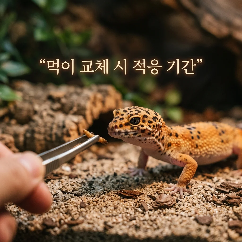 먹이 교체 시 적응 기간 기록 | 파충류 거식 예방과 사료 적응법