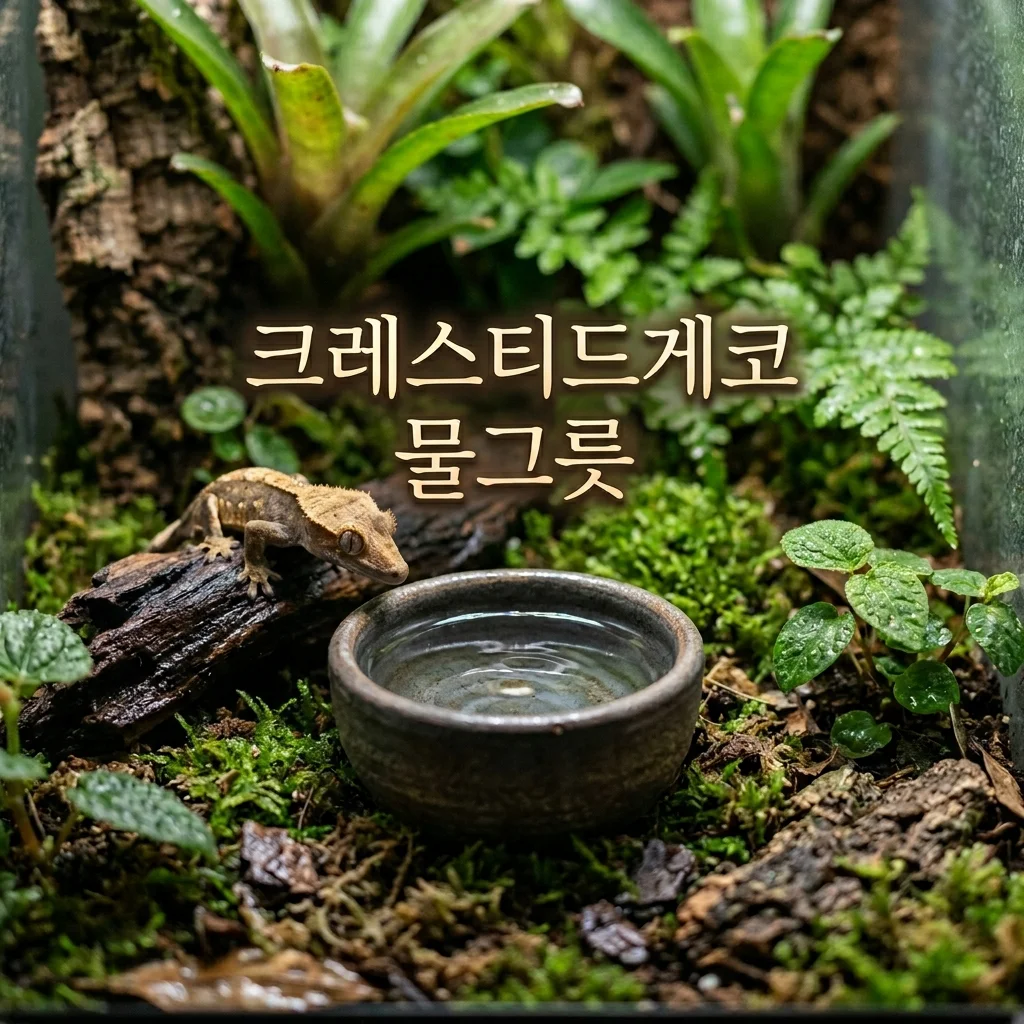 크레스티드게코 물그릇 위치 변경 후 관찰한 놀라운 변화 (DewCre 기록)