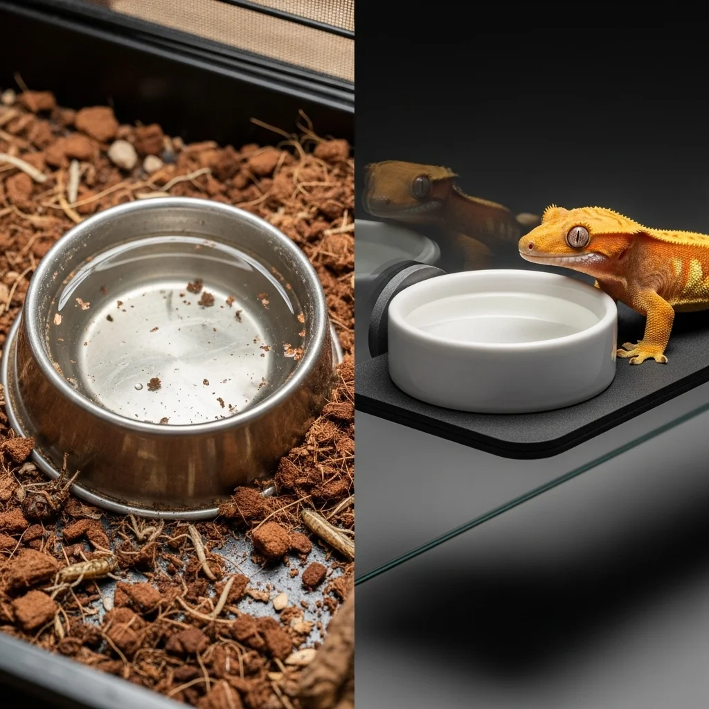 바닥 vs 공중: 물그릇 위치에 따른 관찰 비교