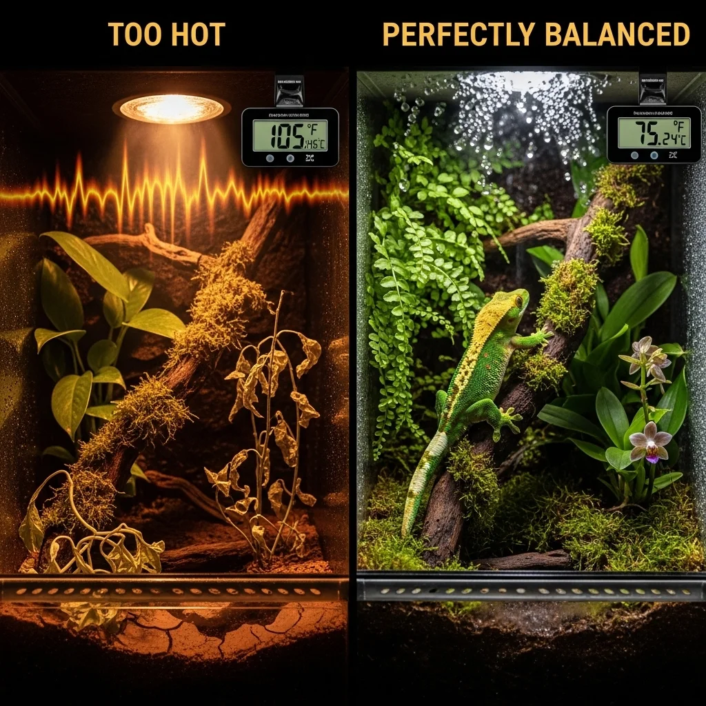 크레스티드게코가 바닥에 머무는 주요 원인 비교