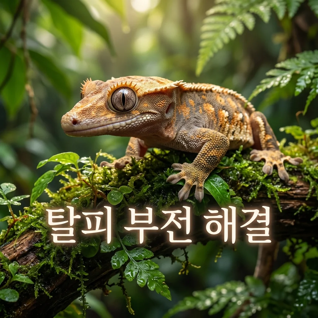 크레스티드게코 탈피 부전 해결 방법! 부위별 응급처치 완벽 가이드