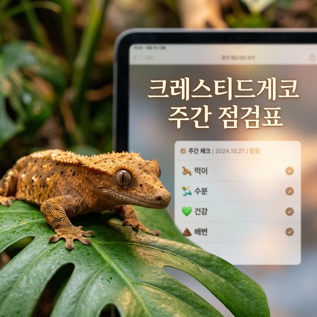 크레스티드게코 주간 점검표 만드는 법! 건강 관리 루틴 가이드