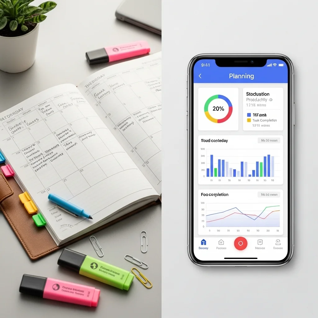 기록 방식 비교: 아날로그 수첩 vs 디지털 앱