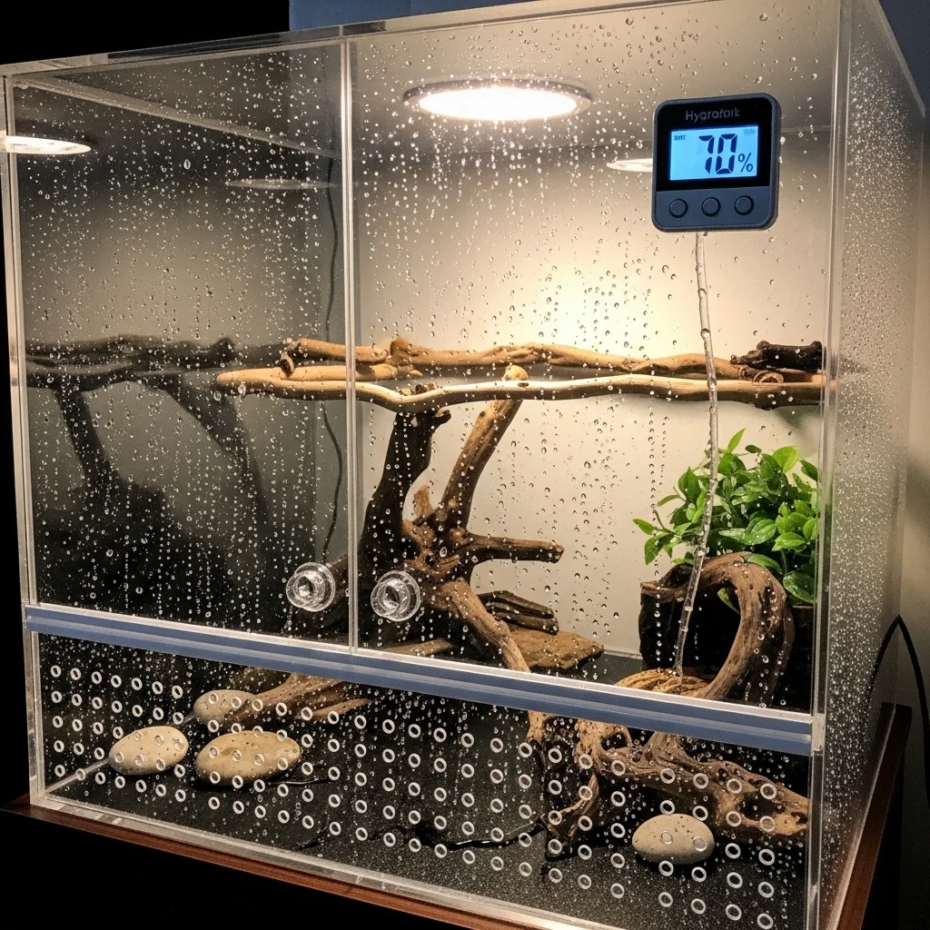 두 번째 점검: 사육장 습도와 환기 상태