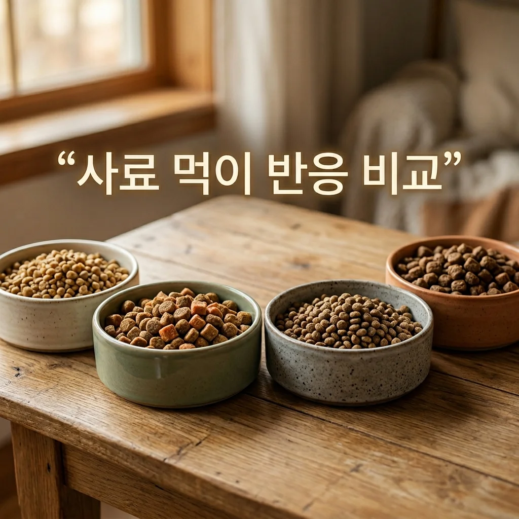 사료 브랜드별 먹이 반응 비교 실험 결과 (DewCre 기록)