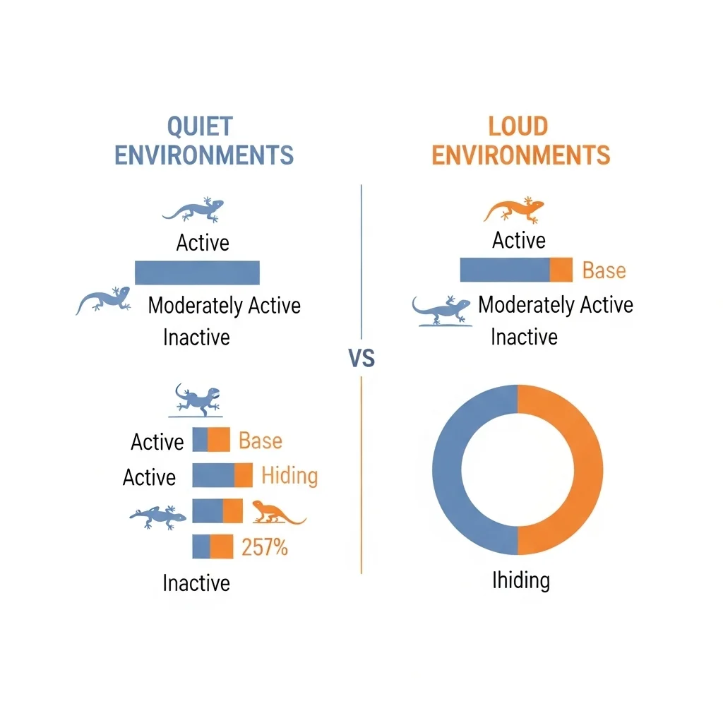 수치로 보는 소음 유무에 따른 행동 패턴 비교