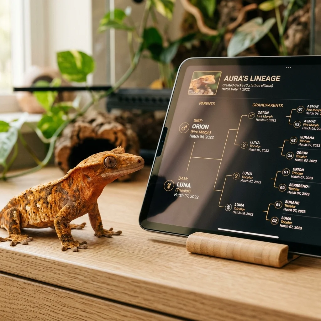 크레스티드게코 혈통 관리 기록표 필수 항목 추천 및 작성 가이드