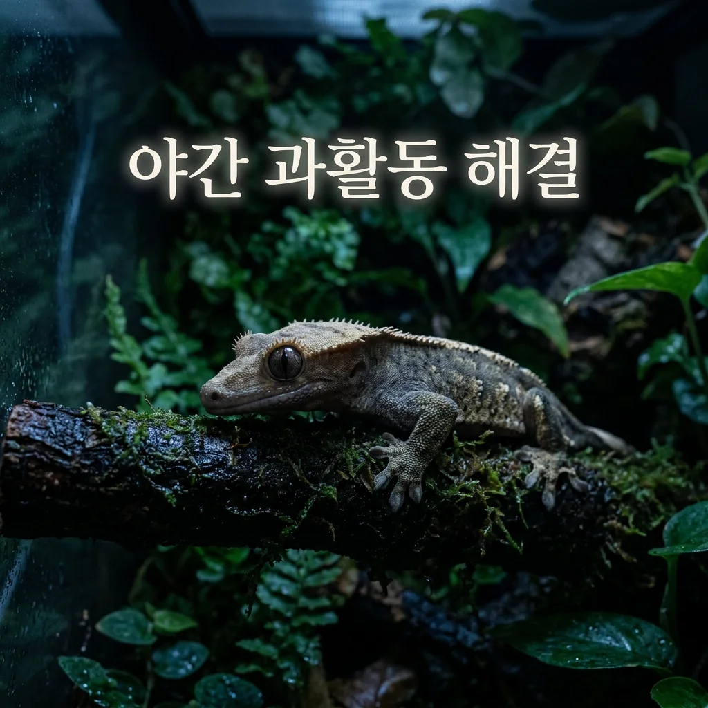 크레스티드게코 야간 과활동 해결! 환경 안정화 사육 가이드