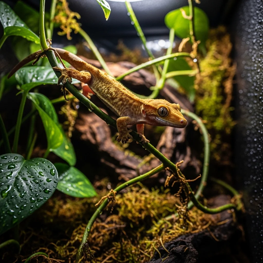 밤마다 뛰어다니는 크레스티드게코, 정상일까요?