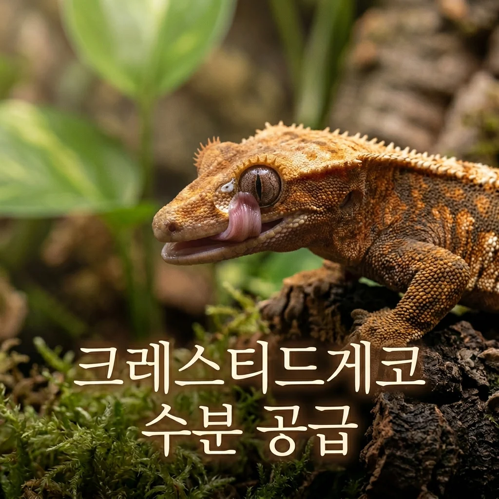 크레스티드게코 수분 공급 가이드: 분무만으로 충분할까? 필수 팁 5가지