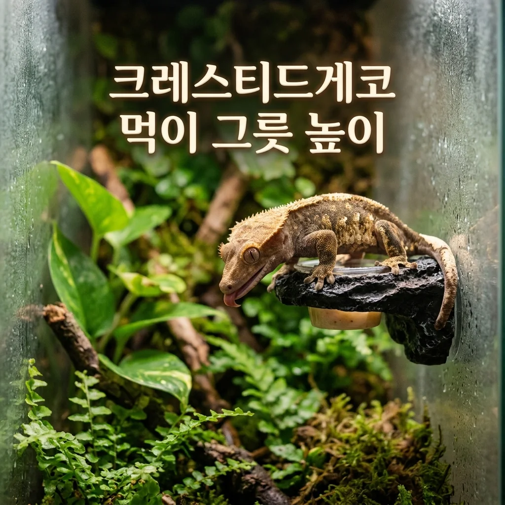 크레스티드게코 먹이 그릇 높이, 섭식 행동에 미치는 영향과 최적의 위치