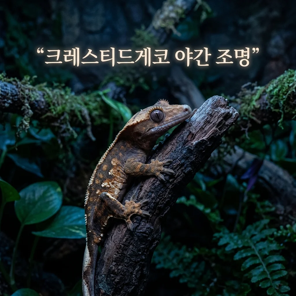 크레스티드게코 야간 조명 설치해도 될까? 스트레스와 활동량 변화 총정리