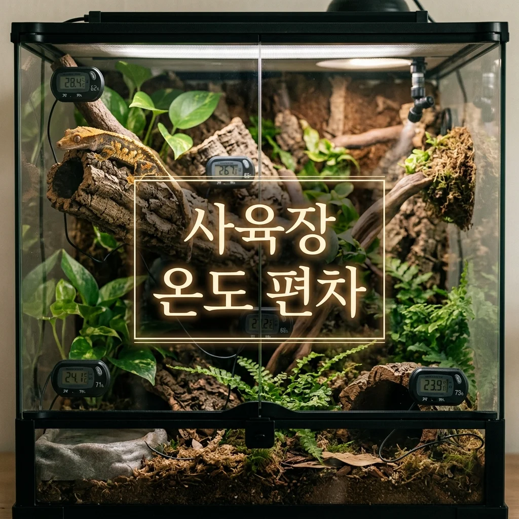 사육장 위치별 온도 편차 실험: 파충류 건강을 결정하는 1도의 차이