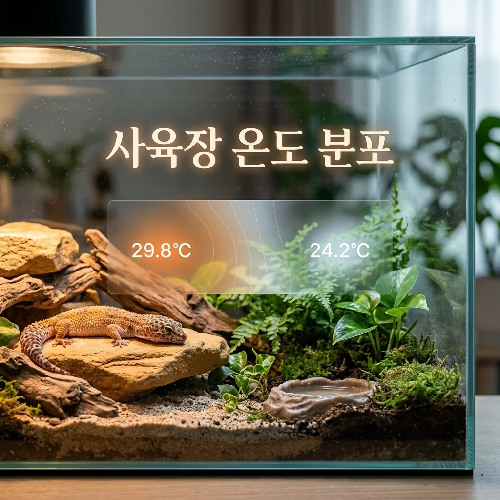 사육장 내부 온도 분포 측정 실험: 위치별 온도 차이와 히팅 명당 찾기