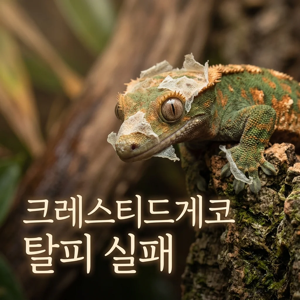 크레스티드게코 탈피 실패 해결법! 반복되는 탈피 부전 방지 환경 점검 5단계
