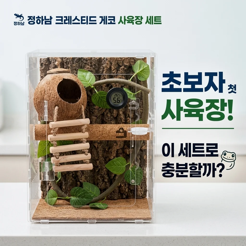정하남 크레스티드 게코 사육장 세트, 초보자 첫 집으로 괜찮을까요?