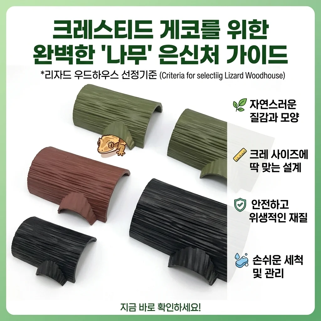 도마뱀 우드하우스 찾는 분들, 크레 은신처로 이 기준 어떠세요?