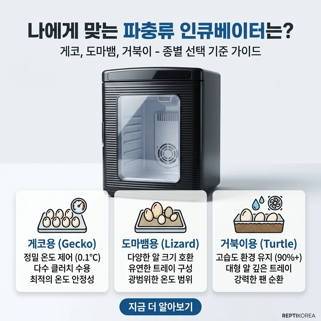 파충류 인큐베이터 게코 도마뱀 거북이 부화기 고를 때 갈리는 기준
