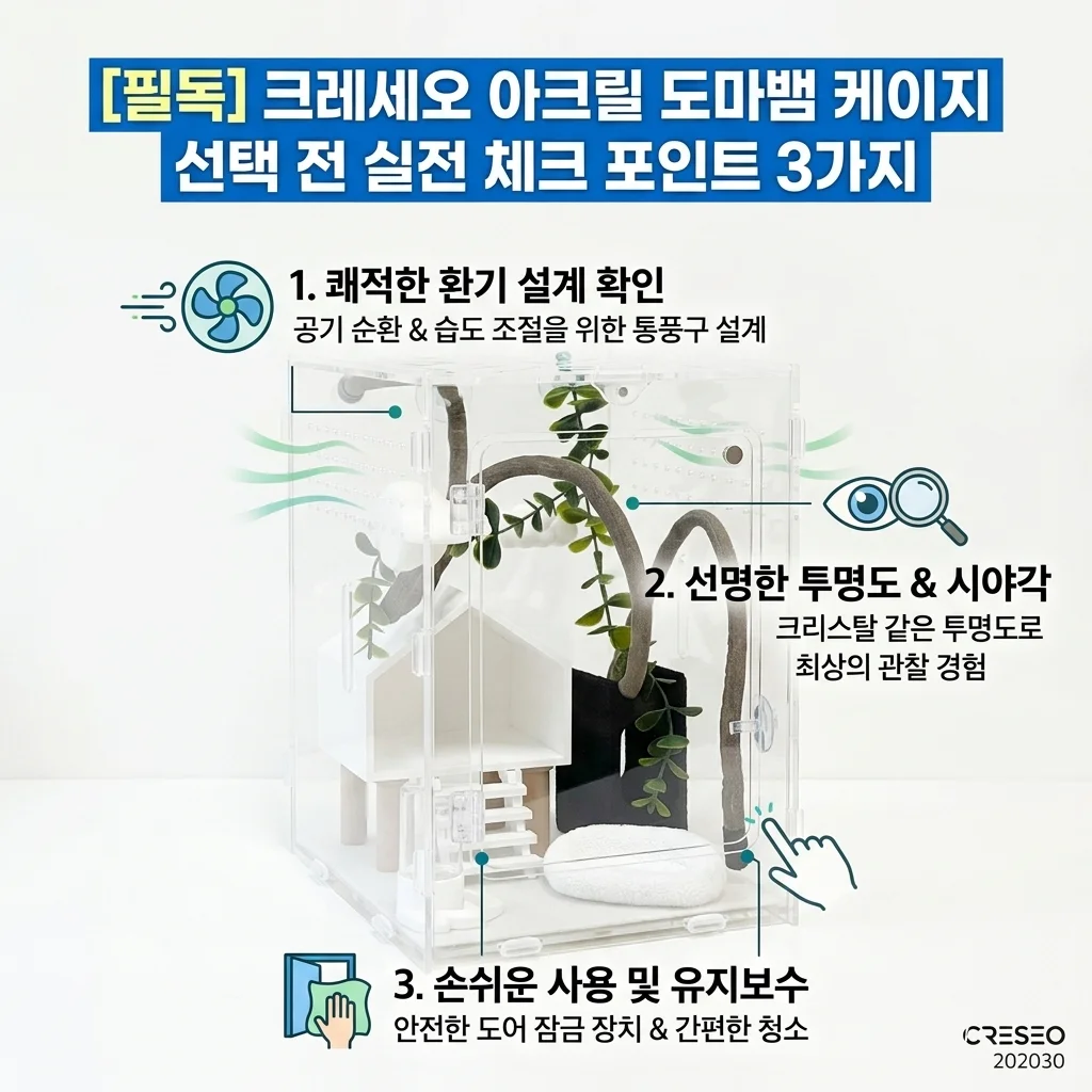 크레세오 아크릴 도마뱀 사육장 202030 선택 전 꼭 체크할 실사용 포인트