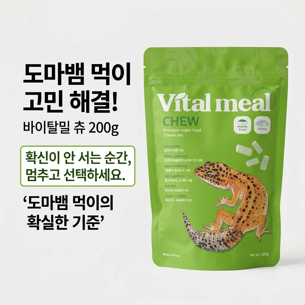 바이탈밀 츄 200g, 도마뱀 먹이 기호성 및 성분 상세 분석