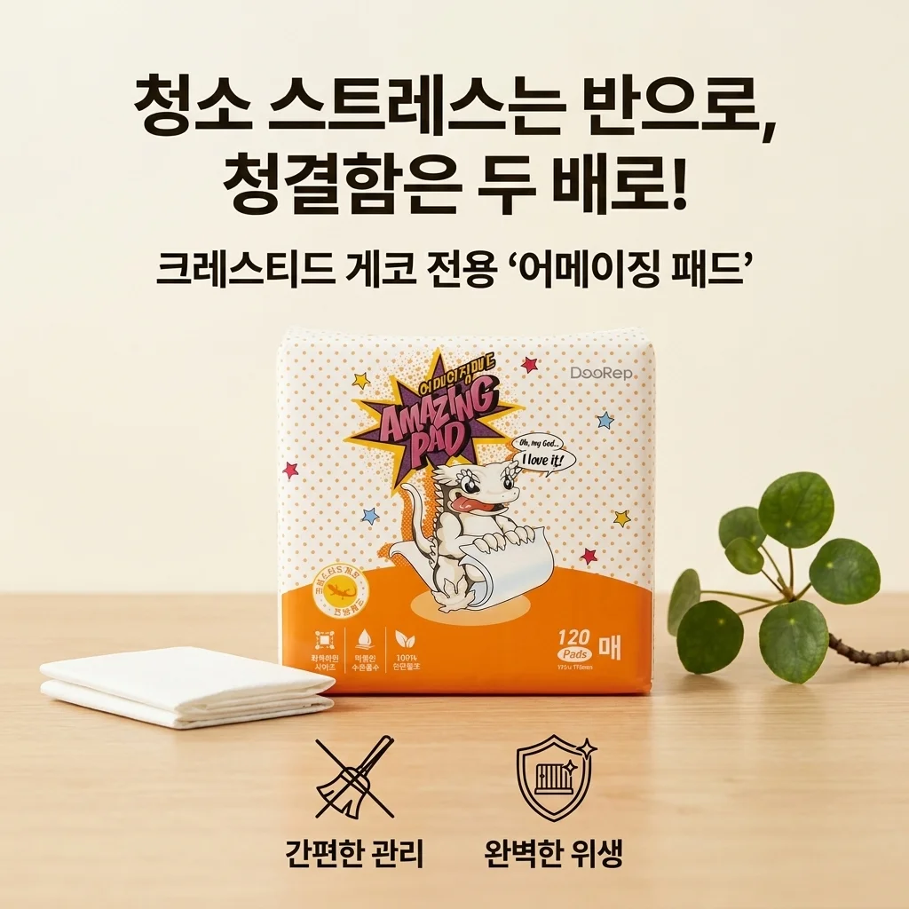 두렙패드 크레 도마뱀 바닥재, 관리 편의성과 청결 성능 실사용 비교