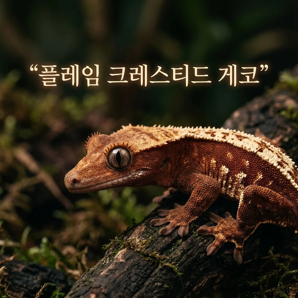 플레임 크레스티드 게코 특징 및 할리퀸 구분법 가이드